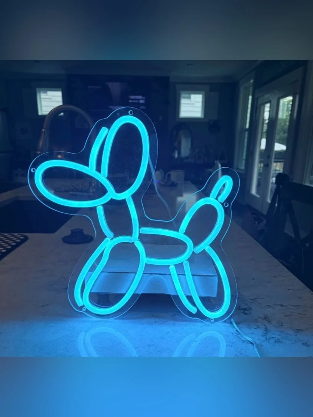 Blue Balloon Dog LED Accent Light - Unbranded